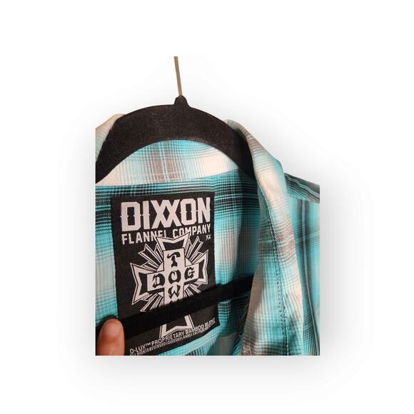 Dixxon Men’s Dog Town Blue Plaid Short Sleeve Flannel Shirt 3X Shop Style Casual - Picture 5 of 9